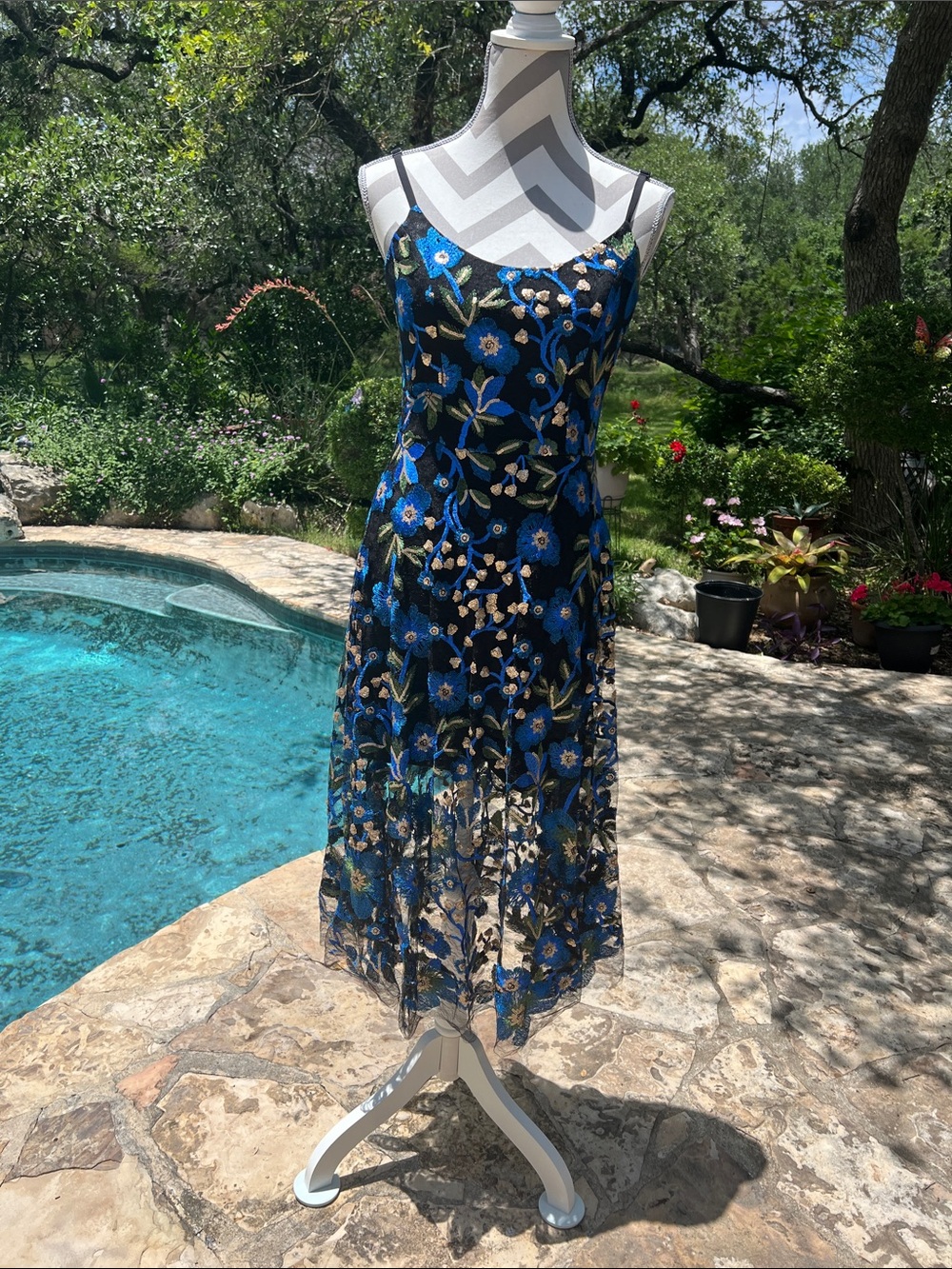 Gorgeous Sequined and Embroidered Embelished Lace Dress